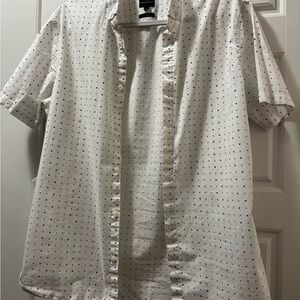 Armani Exchange White and Black Patterned Casual Shirt